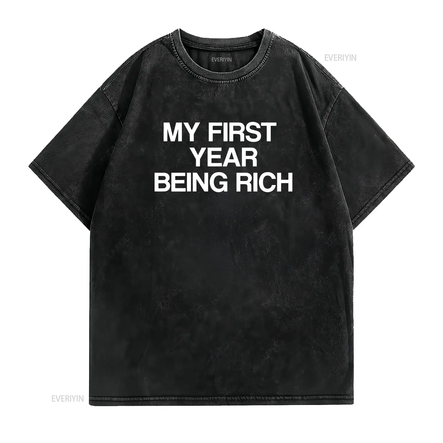 First Year Being Rich T Shirt  - Luxury Lifestyle Of Celebrities ulasan dan harga