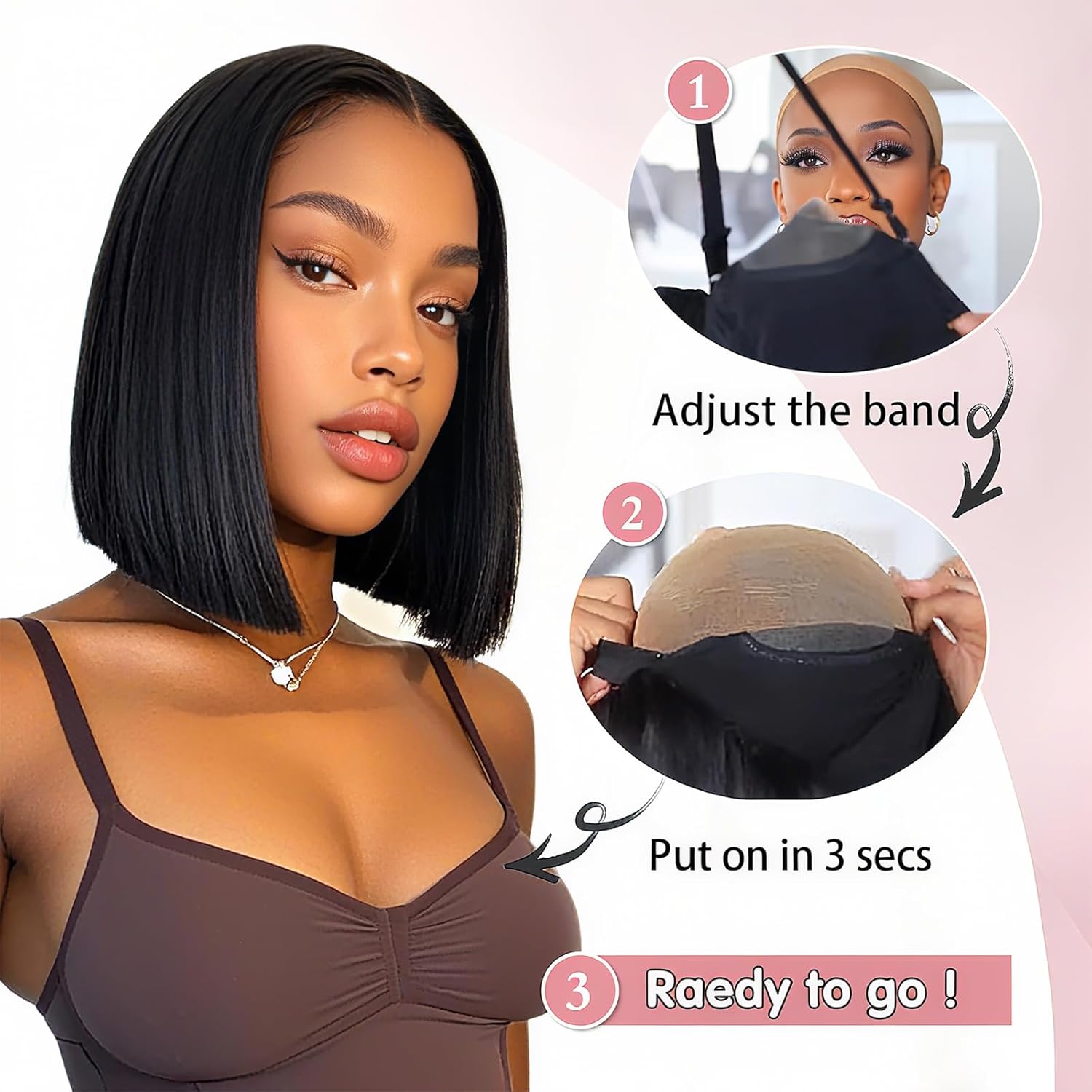 Smilegirl 5x5 HD Lace Short Bo - Luxury Lifestyle Hair ulasan dan harga